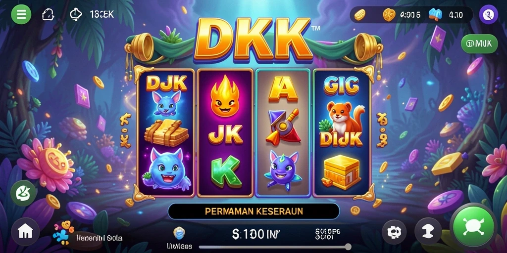 Tampilan menarik dari gameplay DKK dengan mesin slot yang beragam.