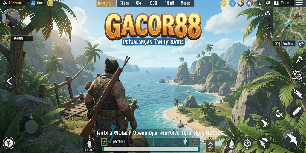 Screenshot gameplay GACOR88 yang menampilkan aksi dalam dunia Open World.