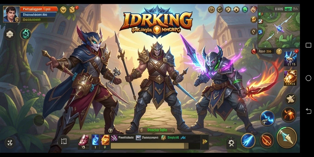Menampilkan aksi pertempuran seru dalam IDRKING sebagai MMORPG.