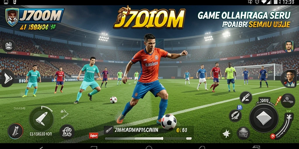 Tampilan menarik dari gameplay olahraga J200M yang seru.