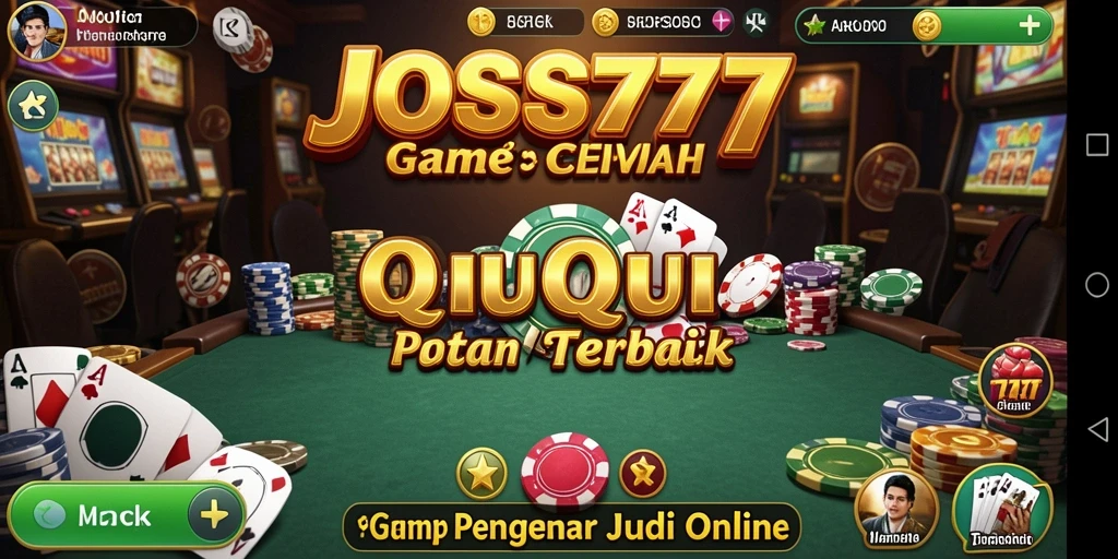 Tampilan antarmuka gameplay seru JOSS777 dalam QiuQiu.