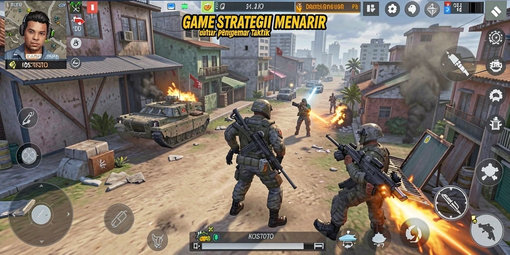 Tampilan gameplay KOSTOTO dengan strategi yang mendebarkan.