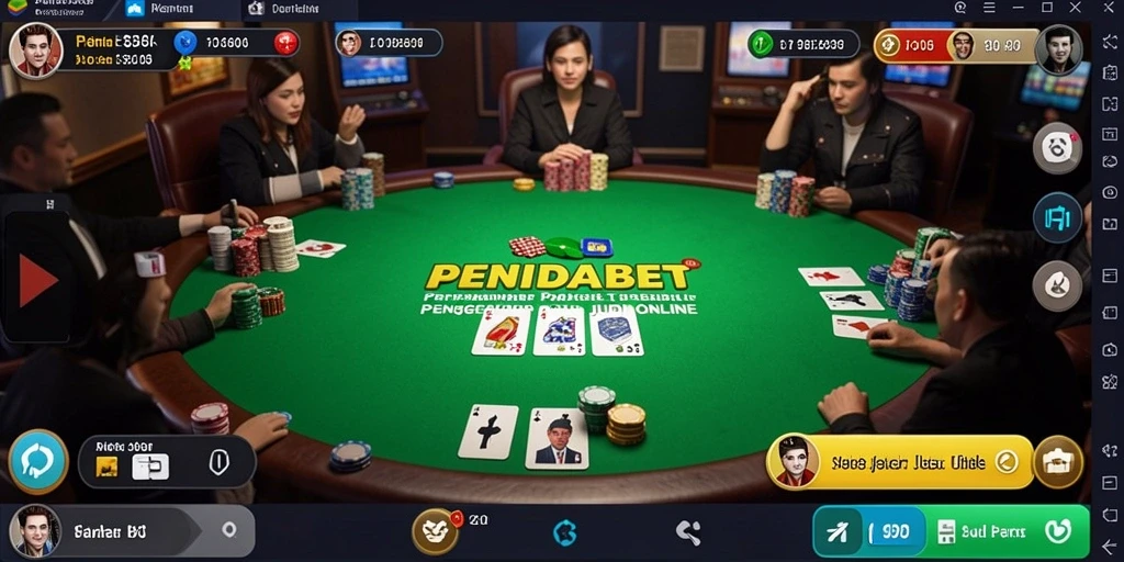 Tampilan gameplay seru di PENIDABET dengan berbagai mode poker.