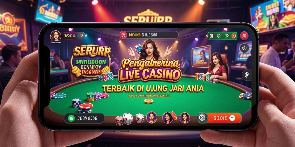 Tangkapan layar menunjukkan dealer profesional yang mengelola permainan di SERURP.