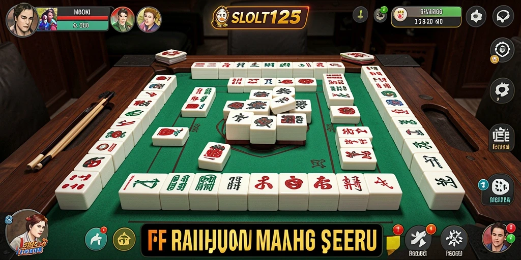 Tampilan utama game SLOT123 yang menampilkan aksi permainan Mahjong.