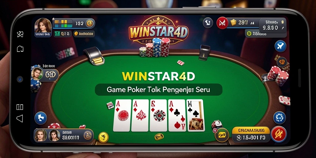 Screenshot gameplay WINSTAR4D menampilkan meja Poker yang menarik.